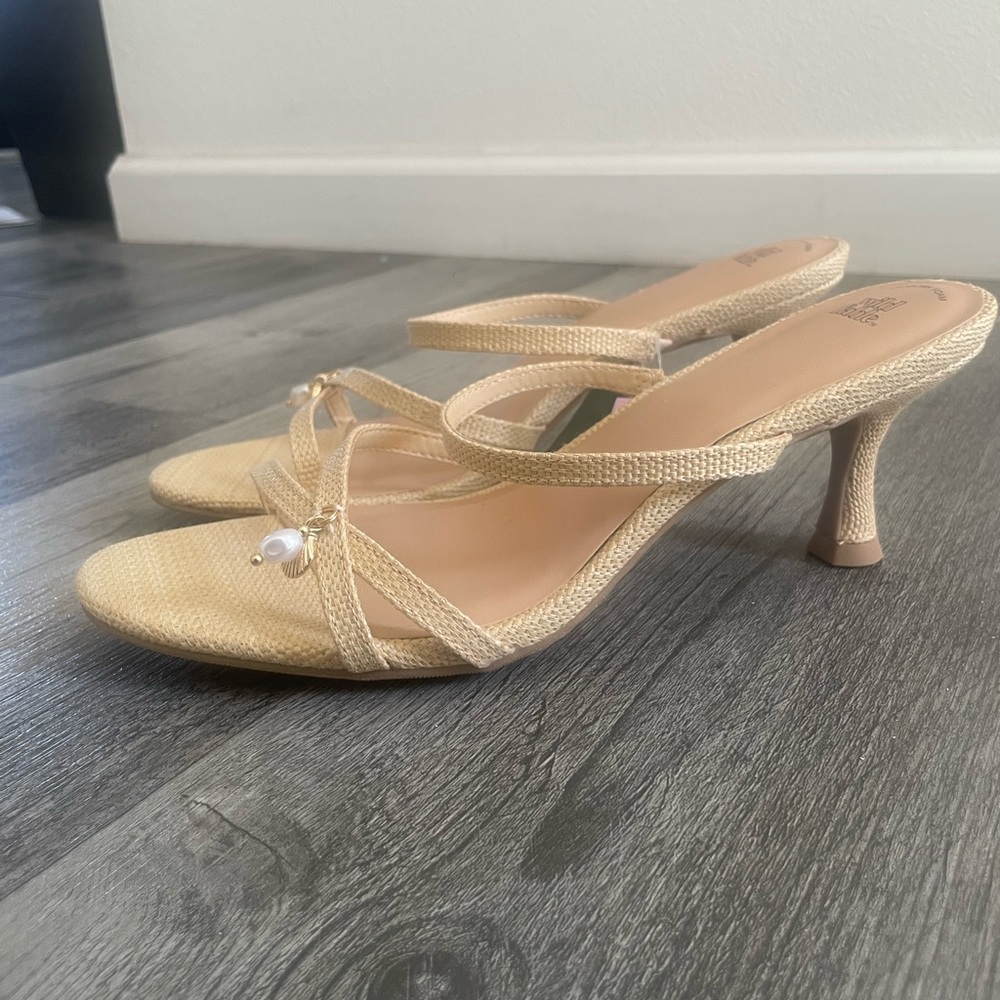 Wild Fable Cream Strappy Heels
